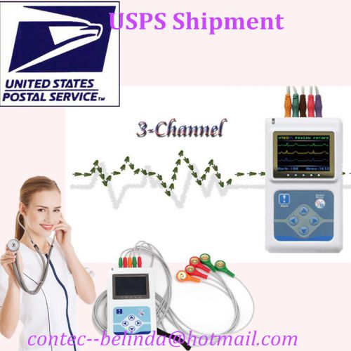 USPS SHIPPING CONTEC 3 Channel ECG ECG Holter Recorder/Analyzer System TLC 9803