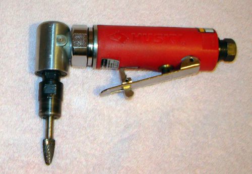 Husky h4715 air (pneumatic) 1/4&#034; right angle die grinder &amp; bit - nice for sale
