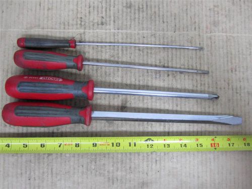 PROTO PROFESSIONAL 4 PC PHILLIPS AND STANDARD LARGE SCREWDRIVERS MECHANIC TOOLS