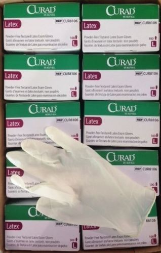 MEDLINE Curad Latex Powder-free Exam Gloves LARGE #CUR8106 1000/cs