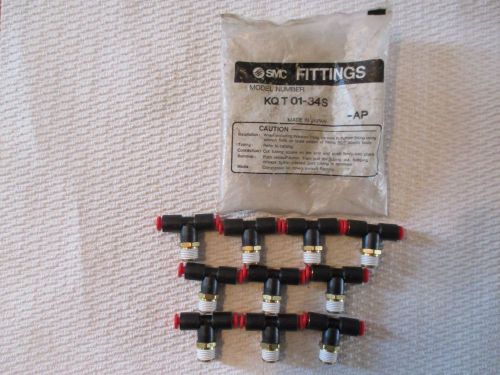 10 SMC KQ T01-34S fittings new in package