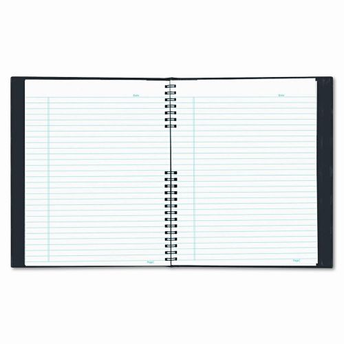 Exec Wirebound Notebook, College/Margin Rule, 8-1/2x11, BLK, 200 Sheets