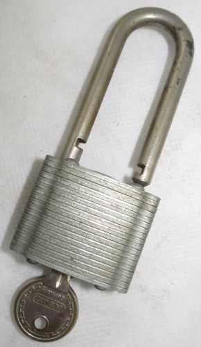 Abus no. 41 laminated steel padlock with long shackle for sale