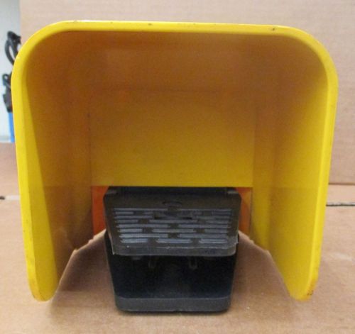Industrial foot switch pedal with protective cover yellow for sale