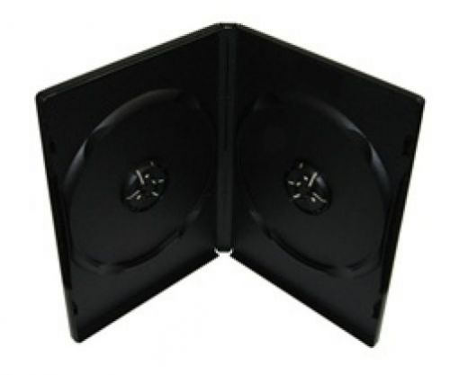 50 PREMIUM STANDARD Black Double DVD Cases (100% New Material)