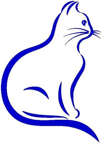 30 Custom Modern Blue Cat Personalized Address Labels