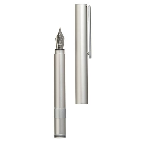 MUJI pocket size Compact Aluminum Fountain Pen MOMA Handy Short Mini from JAPAN