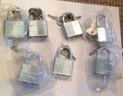 PADLOCK LOT 7pc Set Lock And Keys Unbranded