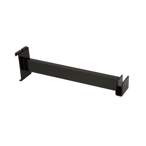 Gridwall 12&#034; hangrail bracket for rectangular tubing black - box of 10 pieces for sale
