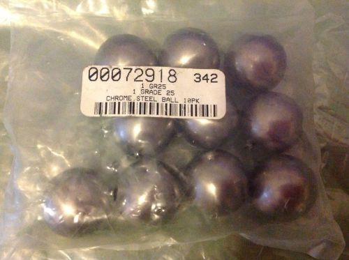 10 PRECISION GRADE #25 CHROME STEEL BALLS, BALL DIA 1&#034; ( 10 PIECES ~NEW~)