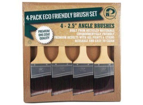 4 Pack of 2-1/2&#034; (63.5 mm) Eco Friendly Angle Brushes - BRAND NEW - Unopened!!