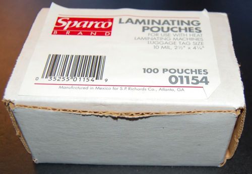 Sparco Products 01154/ 100- Laminating Pouches - heat laminating mach 2.5 x 4.25
