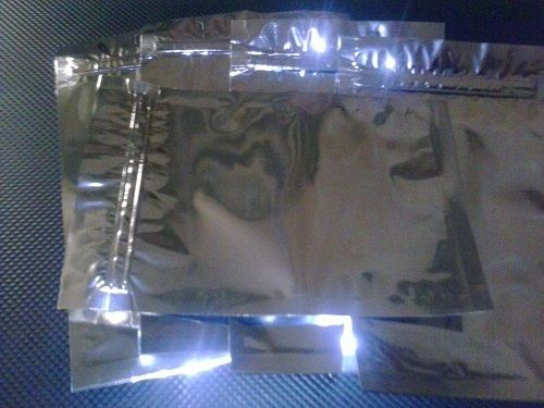 Silver mylar food-safe zipper-bags 3&#034;x5&#034; top fill  w/ zipper, odor proof. for sale