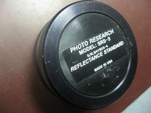 PHOTO RESEARCH Reflectance Standard Model SRS-3 Made in USA S/N 941903-4