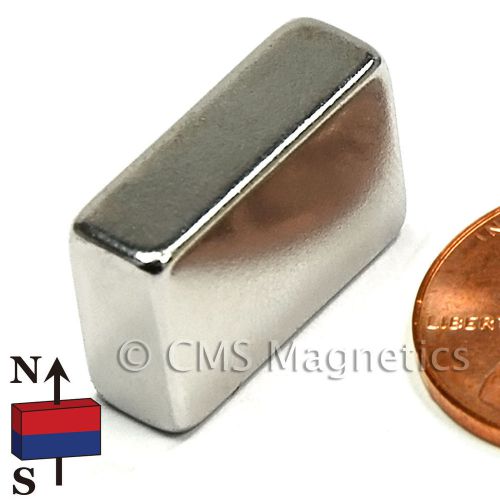 N45 3/4x1/4x1/2&#034; neodymium magnet side mag (poles on sides) 100-counts for sale