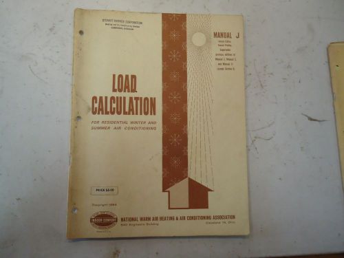 1964 Stewart Warner Heating &amp; Airconditioning  Manual J&amp;K 2 Books