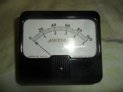 vintage Marion Electrical Instrument Co. Amperes gauge - Manchester, NH