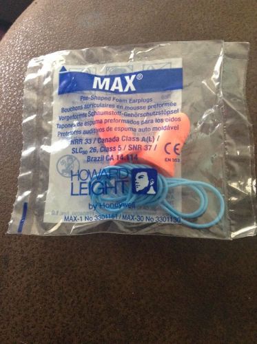 ! 9 !  HOWARD LEIGHT MAX  CORDED EAR PLUGS NEW/INDIVIDUALLY SEALED