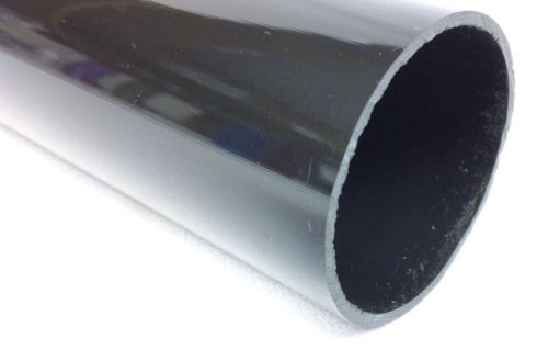 Solid Black Acrylic Extruded Plexiglas Tube - 2 inch OD x 72 inches - Thin Wall