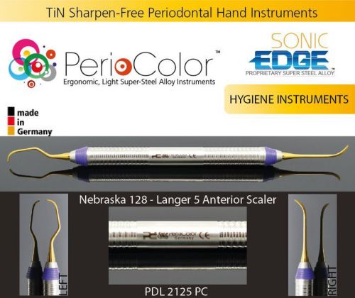 Nebraska 128 / Langer 5 Scaler, TiNXP Sharpen-Free Dental Perio Instrument