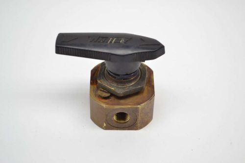 Whitey b-43yf2 1 piece 2500psi lever 4 way 1/8 in npt brass ball valve b403697 for sale