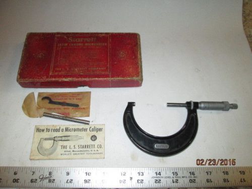MACHINIST TOOLS LATHE MILL Starrett 2&#034; to 3&#034; Outside Micrometer in Box
