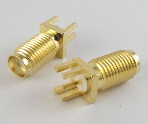 2 pcs SMA Female one-sided RF Board Mount Coaxial Connector Un-S length 17mm