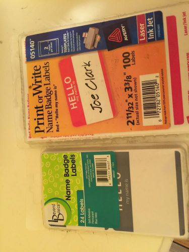 Avery® Print or Write Name Badge Labels 2-11/32&#034; x 3-3/8&#034; 100ct 05140