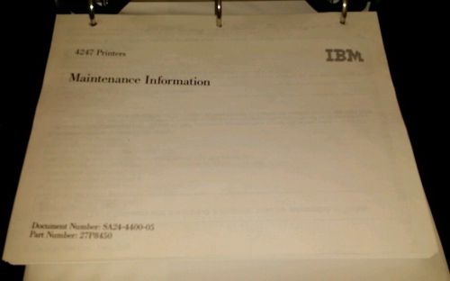 27P8450 IBM 4247 Printer Parts Service  Manual SA24-4400-05