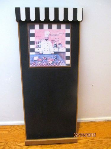 CHEF COOK CHALKBOARD MENU RESTAURANT CATERING WALL HANGING BOARD SPECIALS SIGN
