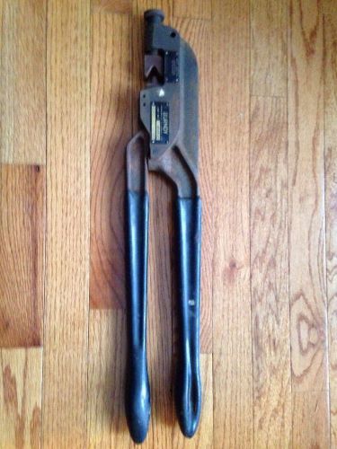 Vintage large old steel tool with rubber coated handles burndy  my29 -c crimper for sale