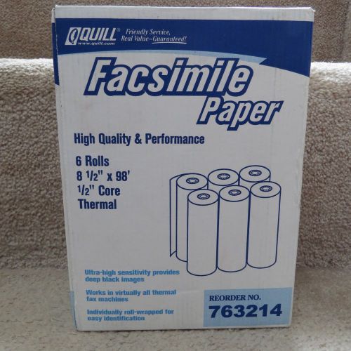 Unopened Box of 6 Rolls of Thermal Facsimile Paper