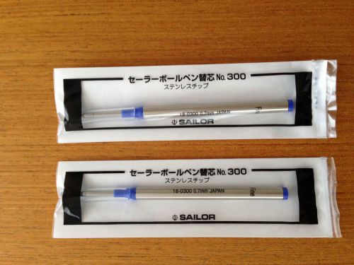 Sailor Oil Based Ballpoint Pen Refill 18-0300-240 Blue 0.7mm Set of 2