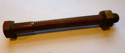 Marine grade silicon bronze hex bolt &amp; nut 1/2 - 13 partial thread, 5&#034; long
