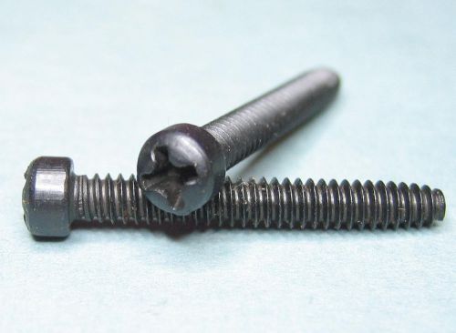 150 - pieces black oxide steel 6-32 x 1&#034; phillips fillister head machine screw for sale