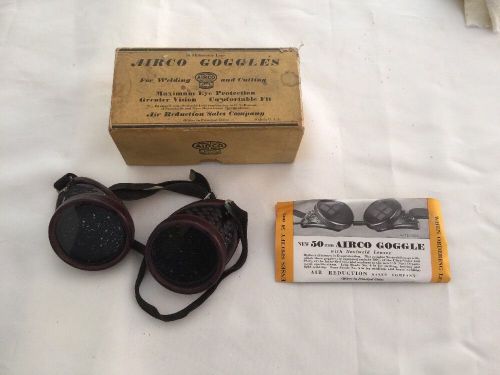Vintage Airco Welding Goggles In Box With Insert