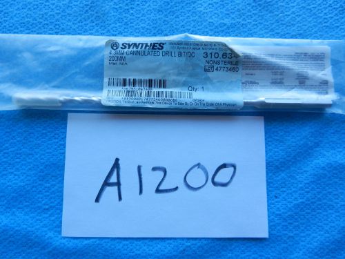 Synthes Orthopedic 4.3mm Cannulated Drill Bit QC 200mm 310.634  NEW!!