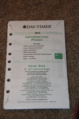 Day-Timer Planner Refill Information Pages Classic Size