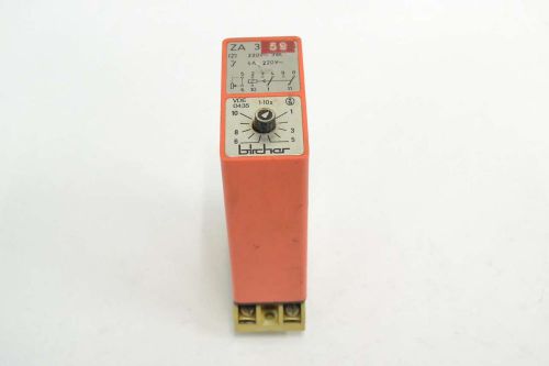 BIRCHER ZA 3555.03 1-10 SECONDS TIMING RELAY 220V-AC B362089