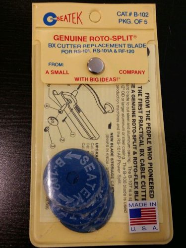 ROTO-SPLIT SEATEK Replacement Blades &#034;FREE SHIPPING&#034; B-102 package of 5 Blades