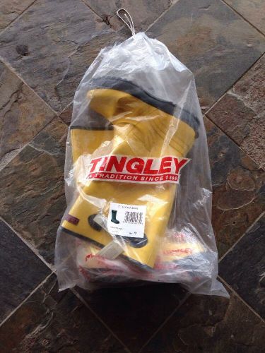 New leggin boot yellow work overboot sz 9 waterproof tingley rubber mb943c for sale