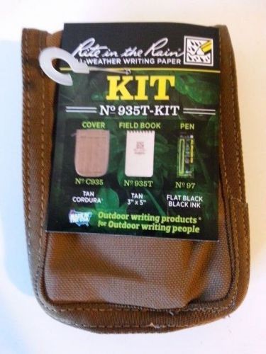 RITE IN THE RAIN Notebook Kit 935 TAN - All Weather Cover Notebook Pen Set - New