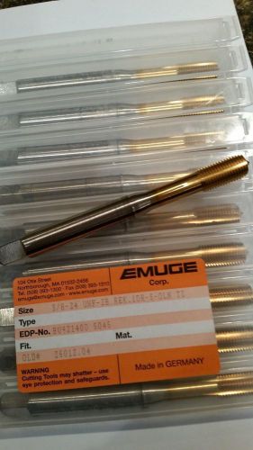 EMUGE BU9214005045 Thread Forming Tap, Forming, 3/8-24, TiN, Rekord Druck-S