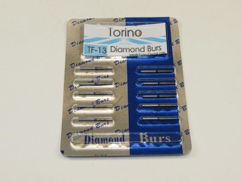 Dental Diamond Burs Conical Trunk Lab TF-13 FG Set /1 Pack 10 Pcs TORINO