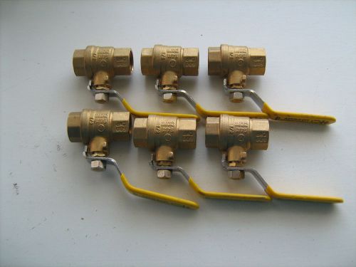 Lot of 6 apollo 94a1 1/2&#034; brass ball valve for sale