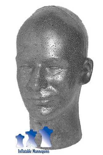Male Head, Styrofoam Graphite