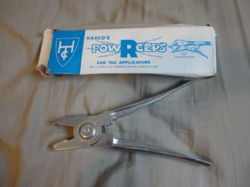 VINTAGE HASCO&#039;S CATTLE EAR TAG APPLICATOR  IN THE ORIGINAL BOX
