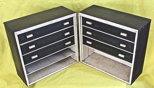 2 SECTION SMALL PARTS PORTABLE WOOD CABINET W/6 DRAWERS THAT FOLDS FOR STORAGE