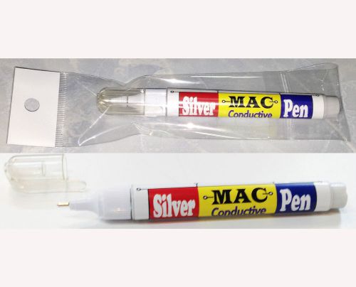 2x Silver Conductive Pen Circuit Writer PCB Repair Silver Pen with Metal Tip