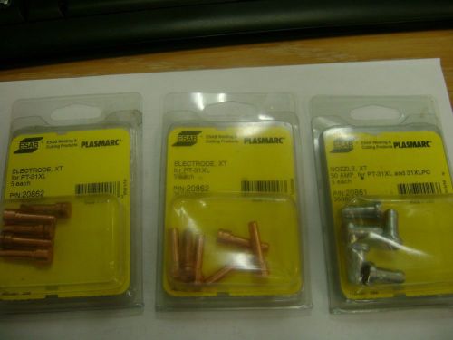ESAB PLASMARC Welding and Cutting Electrodes and Nozzles p/n 20862 and p/n 20861